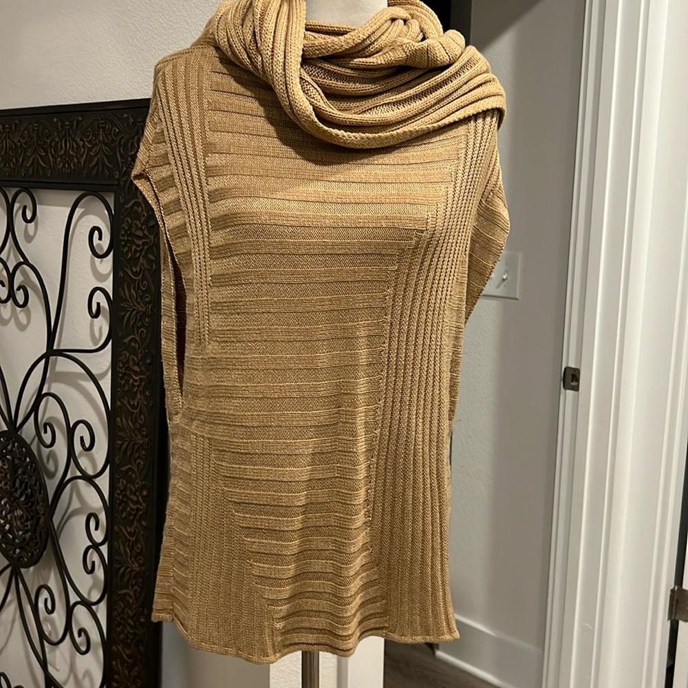 WHBM sweater with detachable loop scarf